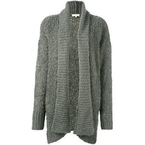 IRO Juvani Oversized Mohair Wool Chunky Sweater Cardigan Green Sz Medium Women's